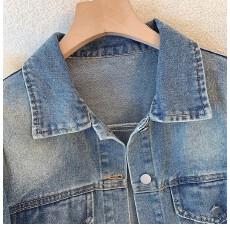 批发美式复古牛仔外套女春秋短款2026新款宽松休闲百搭小个子夹克上衣