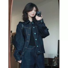 批发巨好看巴恩风牛仔外套女2026春季新款设计感小众休闲<b class='q'>百搭</b>夹克上衣