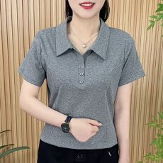 批发棉95氨纶5】日常简约时尚穿搭遮肉显瘦上衣<b class='q'>夏季</b>百搭减龄薄款短袖