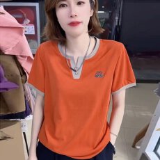 批发【棉95氨纶5夏季打底小衫时尚小天鹅T恤新款洋气显瘦减龄百搭上衣