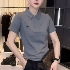 批发95棉5氨纶新款时尚简约易搭POLO衫T恤妈妈<b class='q'>夏</b>季洋气减龄翻领短袖