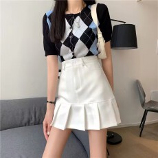 批发大码女装小清新<b class='q'>半身裙</b>高腰有口袋荷叶边短<b class='q'>裙</b>百搭a<b class='q'>字</b>包臀百褶<b class='q'>裙</b>夏