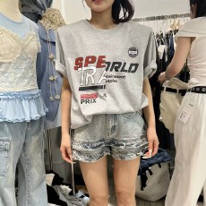 批发2026<b class='q'>夏</b>季新款韩版时尚设计感高腰宽松显瘦木耳边百搭牛仔短裤