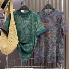 N PJ女主角2026夏季新款笑脸字母圆领T恤女