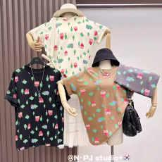 批发N PJ女主角2026夏季新款潮牌圆领<b class='q'>T</b><b class='q'>恤</b>女