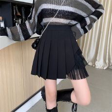 批发【优质面料】<b class='q'>网纱</b>百褶<b class='q'>裙</b>女春夏季辣妹小个子短<b class='q'>裙</b>显瘦a字半身<b class='q'>裙</b>