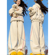 批发韩版外贸休闲运动套装女秋<b class='q'>冬</b>卫衣卫裤学生韩版宽松两件套