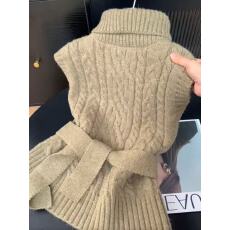 批发自留款推荐~法式麻花高腰针织马甲女冬季<b class='q'>新款</b>设计感收腰坎肩<b class='q'>背心</b>