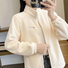 批发女士加绒加厚卫衣摇粒绒春秋加绒<b class='q'>户外</b>套休闲绒衣保暖立领内胆运动