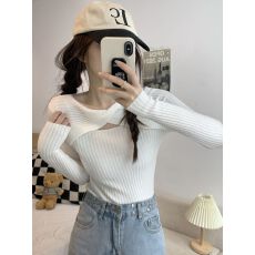 批发毛衣女秋装设计感麻花V领短款<b class='q'>长袖</b>上衣百搭针织开衫宽松bf风<b class='q'>外套</b>