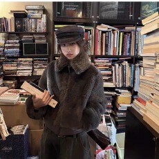 批发秋冬立领宽松保暖加厚<b class='q'>短款</b>ins外套2025新款小个子高级感韩系上衣