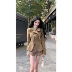 批发法式气质名媛高级感小香风毛呢外套秋冬<b class='q'>新款</b>高腰修身短<b class='q'>裤</b>两件套女