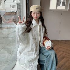 菱格棉服女面包服宽松内胆羊羔毛韩版