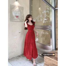 批发2026<b class='q'>夏</b>季新款收腰显瘦时尚设计感波点海边度假风<b class='q'>连衣裙</b>女装chic潮