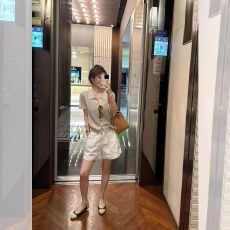 批发老钱风穿搭polo领正肩短袖针织开衫<b class='q'>女</b>夏季外搭镂空薄款不撞款上衣