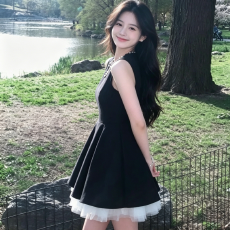 批发温柔富家千金感穿搭黑色无袖<b class='q'>连衣裙</b>子女夏季2026网纱气质<b class='q'>蓬蓬</b>短裙