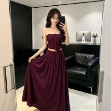 批发氛围感纯欲抹胸<b class='q'>长</b><b class='q'>裙</b>女新款修身显瘦绑带设计感气质连衣<b class='q'>裙</b><b class='q'>夜店</b>女神