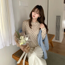 批发原版蛀虫布 温柔小碎花套头打底上衣显瘦百搭长袖T恤女