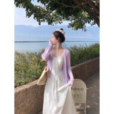 批发<b class='q'>针织</b>开衫配吊带女2026新款<b class='q'>针织</b>衫上衣春夏季防晒薄款外套