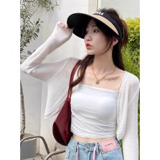 披肩外搭女防晒开衫短款夏季冰丝针织小坎肩外套薄款配吊带裙罩衫