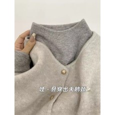 批发别致修身内搭<b class='q'>打底衫</b>女半<b class='q'>高领</b>miu系毛衣秋冬高级感长袖针织衫上衣