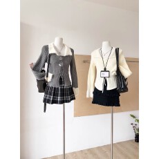 批发2025年冬季新款法式时尚气质<b class='q'>翻领</b>长袖针织衫女修身显瘦百搭上衣潮