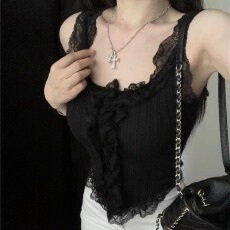 批发白色蕾丝吊带背心女2026春夏新款纯欲风辣妹性感内搭无袖打底上衣