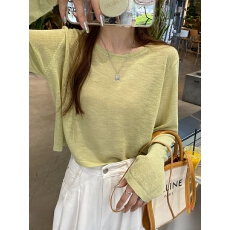 批发针织衫女2026新款夏季外穿针织上衣薄款防晒罩衫套头宽松长袖t恤