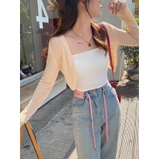 批发披肩外搭女防晒开衫<b class='q'>短款</b>夏季冰丝针织小坎肩外套薄款配吊带裙罩衫