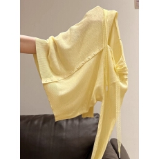 批发宽松微透连帽<b class='q'>针织</b>防晒开衫女2026夏季新款设计感薄款显瘦外套上衣