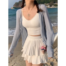 批发针织开衫外套女春秋冰丝防晒薄款披肩夏季配吊带连衣裙子外搭罩衫