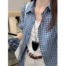 批发<b class='q'>韩版</b>宽松慵懒风防晒衬衫女夏薄款复古格子长袖衬衣外套小个子上衣