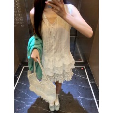 批发法式白色蕾丝无袖背心衬衫连衣<b class='q'>裙</b>子女夏季2026新款小个子气质短<b class='q'>裙</b>