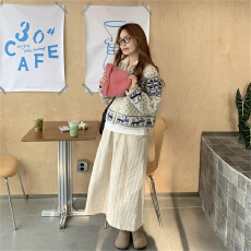 批发日系加厚夹棉半身裙女冬季新款花苞裙<b class='q'>高腰</b>显瘦遮胯蓬蓬a字长棉裙