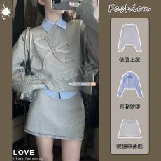 批发学院风穿搭一整套装<b class='q'>连衣裙</b>子秋季2026秋冬新款女装高级感<b class='q'>卫衣</b>短裙
