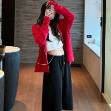 批发2026年秋<b class='q'>装</b>新款连帽拉链卫衣女宽松<b class='q'>显瘦</b>七分<b class='q'>裤</b>套<b class='q'>装</b>秋季时尚两件套
