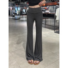 批发美式微喇叭裤女夏季薄款2025新款低腰<b class='q'>显瘦</b>卫裤包臀裸感云朵运动裤