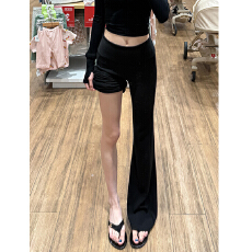 批发美式微喇叭裤女夏季薄款2025<b class='q'>新款</b>低腰显瘦卫裤包臀裸感云朵运动裤