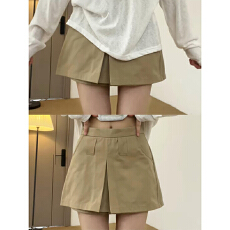 批发卡其色美式包臀工装<b class='q'>裙裤</b><b class='q'>女</b>2026夏季新款高腰显瘦小个子运动短裤