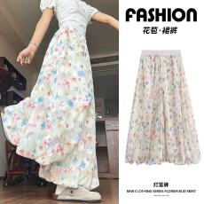 批发【原版面料】彩色碎花灯笼裤女夏季2026新款高腰a字宽松花苞裙裤