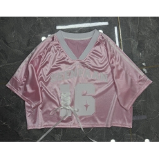 批发特价    粉色冰球服<b class='q'>短袖</b>T恤<b class='q'>短袖</b>显瘦圆领慵懒风运动潮牌半袖