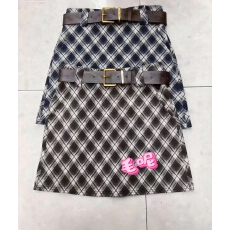 批发毛呢格子半身裙女2025秋冬新款复古高腰显瘦a字裙包臀裙格纹<b class='q'>短裙</b>