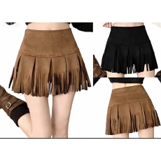 批发实拍2025辣妹麂皮性感秋冬百搭流苏个性超短短裤短裙半身裙女