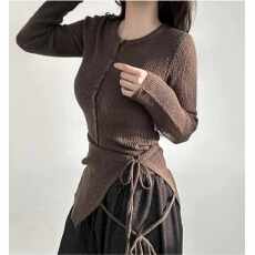 批发<b class='q'>韩国</b><b class='q'>代购</b>东大门2026春秋新款 流行气质时尚长袖针织衫女