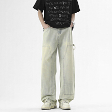 2026春秋季新款牛仔裤男士大码宽松伐木裤