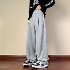 弯刀版型卫裤休闲裤男女情侣潮流大码运动裤男西裤 限价78