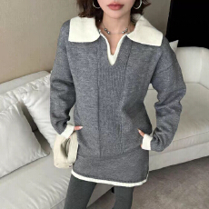 批发有货 韩系气质针织套装女<b class='q'>秋</b>冬宽松毛衣百搭上衣短款半身裙两件套