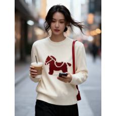 批发有货 韩版红色<b class='q'>毛衣</b>女款冬季慵懒<b class='q'>宽松</b>软糯短款内搭女士针织上衣