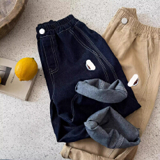 批发儿童装水洗<b class='q'>牛仔裤</b>2026春秋夏新款百搭男女孩潮牌刺绣宽松阔腿裤子