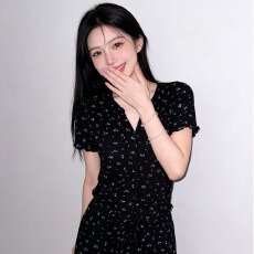 批发女人味纯欲风带胸垫睡衣女士夏季2026新款甜美碎花短袖家居服外穿